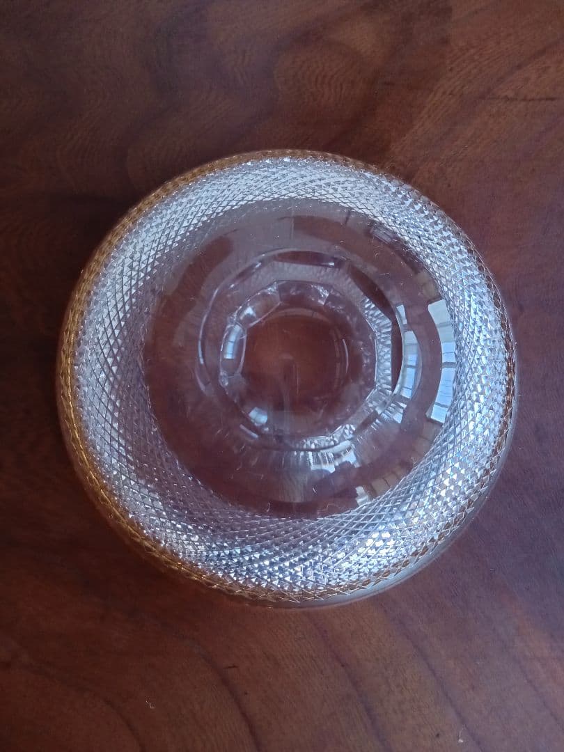 カガミクリスタル 江戸切子 蓋物 菓子器 キャンディポット 箱付き