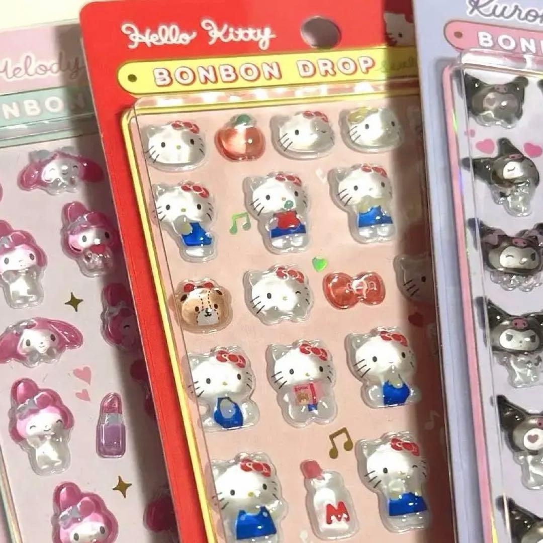 【正規品】即日発送！　サンリオ ハローキティ ボンボンドロップシール ミニ　6枚