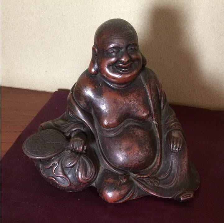 高品質 焼物の 布袋 様 骨董 ？ 陶器の布袋様(七福神) 陶器製 布袋様