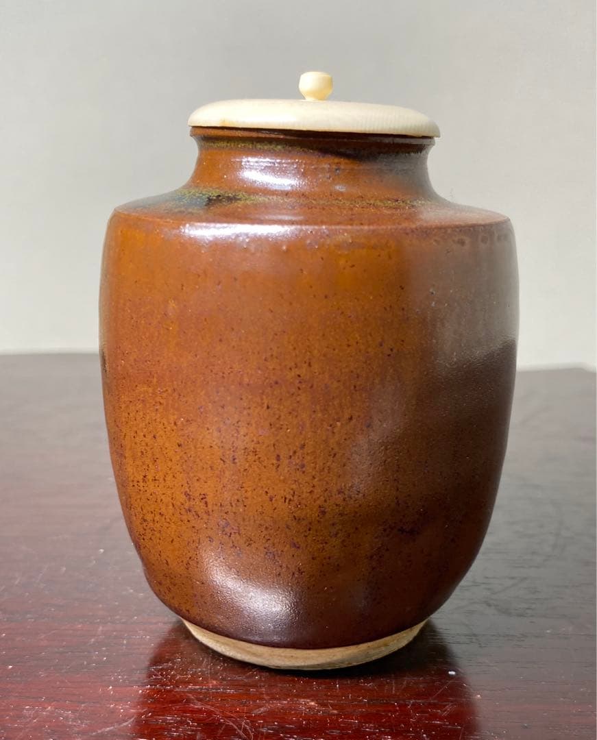 【茶道具】美濃光寿造　大名物　日野肩衝写茶入（共箱）