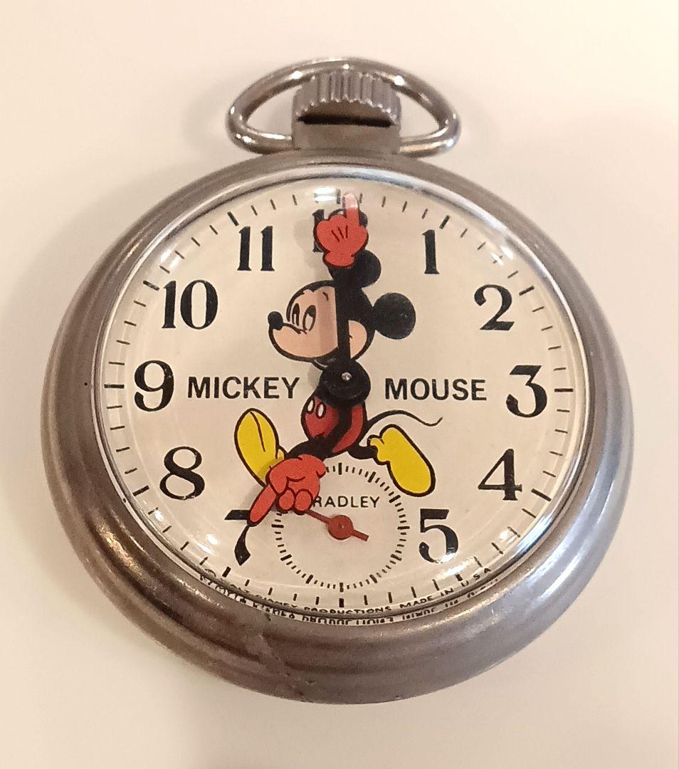 レア☆ブラッドレイ BRADLEY ヴィンテージ 懐中時計 ミッキーマウス