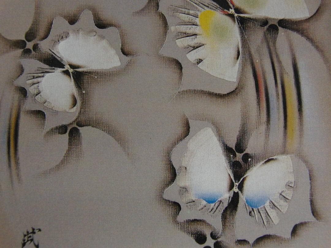 小練武志、【蝶舞】、希少な額装用画集より、新品額装付、状態良好