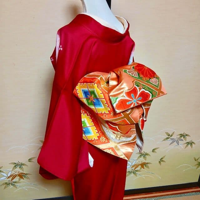 竜宮舞をんな 2Way 花魁俎板帯『幻楽菊華菱帯』 皆川