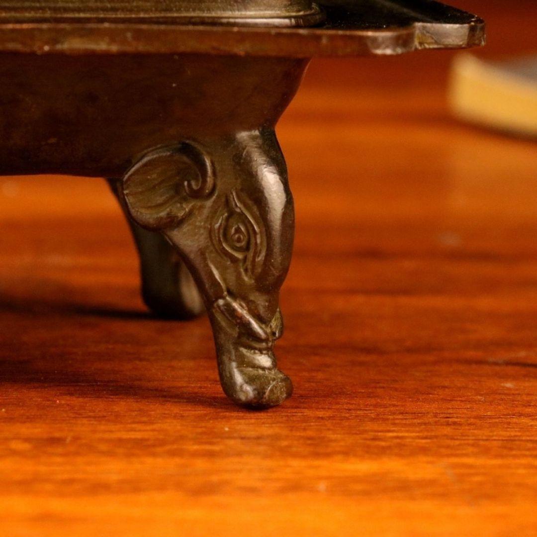 銅 細工 香炉 象蓋三層香炉 茶室 文房案頭 置物 装飾品 工芸品