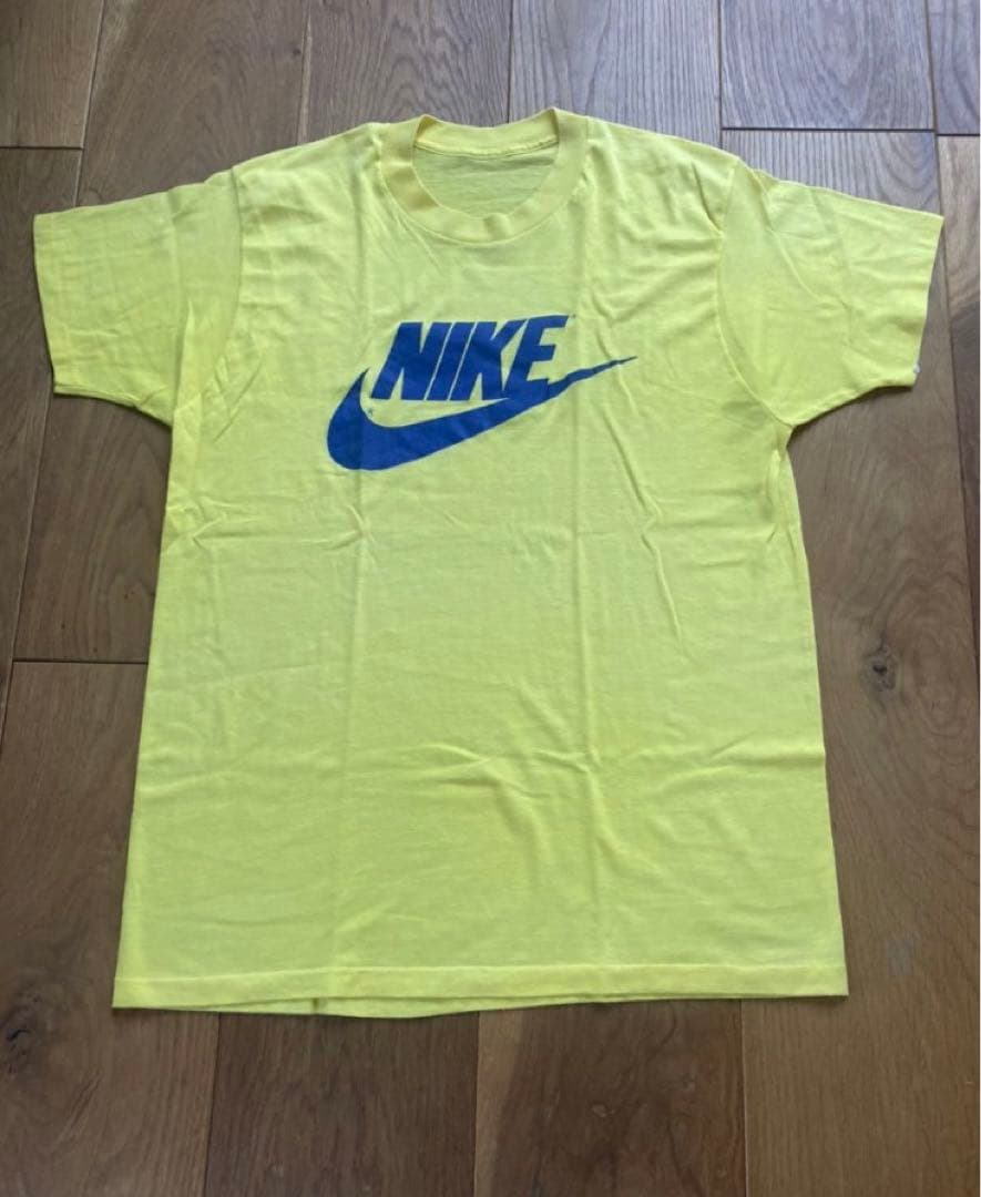 入手困難 NIKE ナイキ 80's ビンテージ Tシャツ イエロー USA製 NIKE
