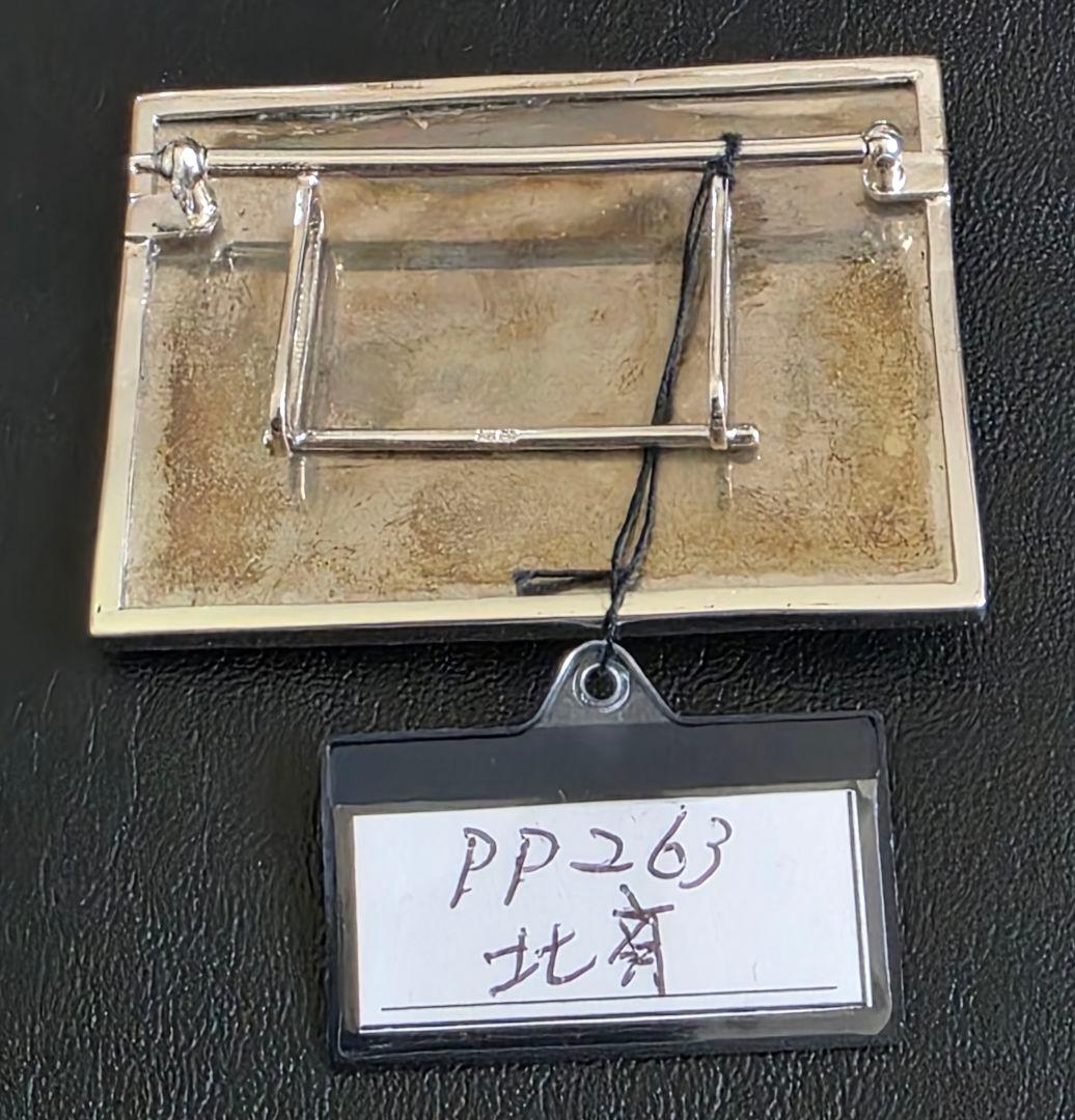 【希少】Shyo Miyama 銀製ベルトバックル／インテリアスタンド（北斎)