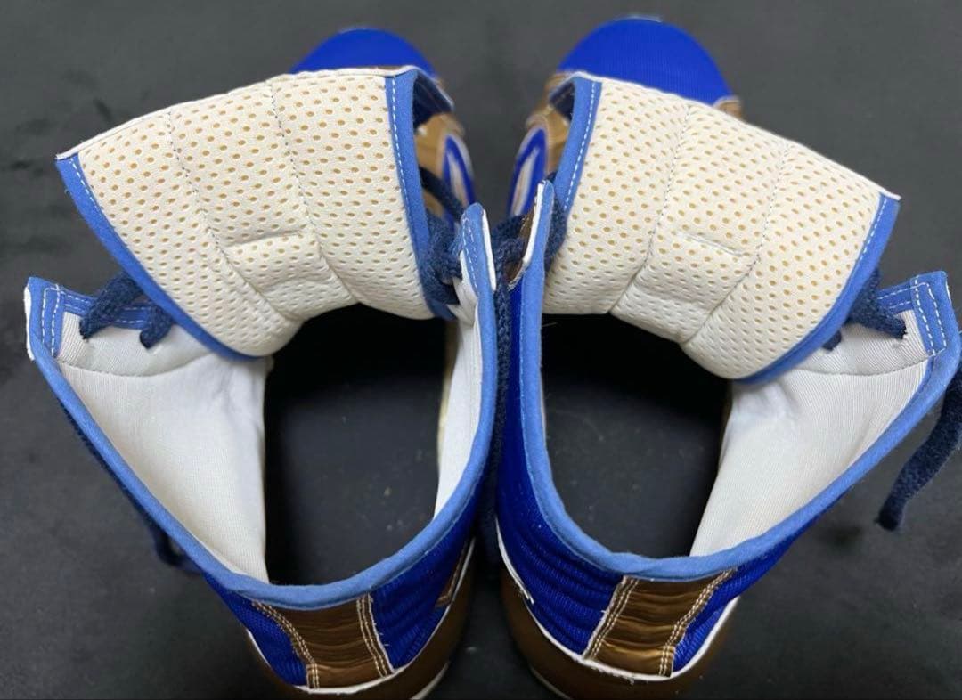 美品・希少カラー】ミズノ ボクシングシューズ 青×ゴールド ほぼ未使用