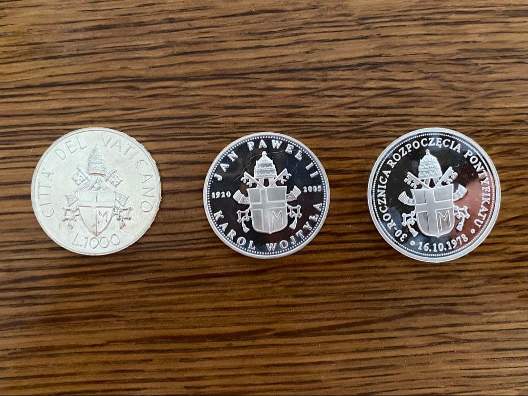 値下げ】ポーランド記念銀貨 ヨハネ・パウロ2世 1993年発行 3枚 - メルカリ