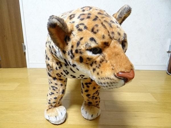 アニマルスツール ヒョウ 動物 座れるぬいぐるみ 腰掛け リアル ぬいぐるみ