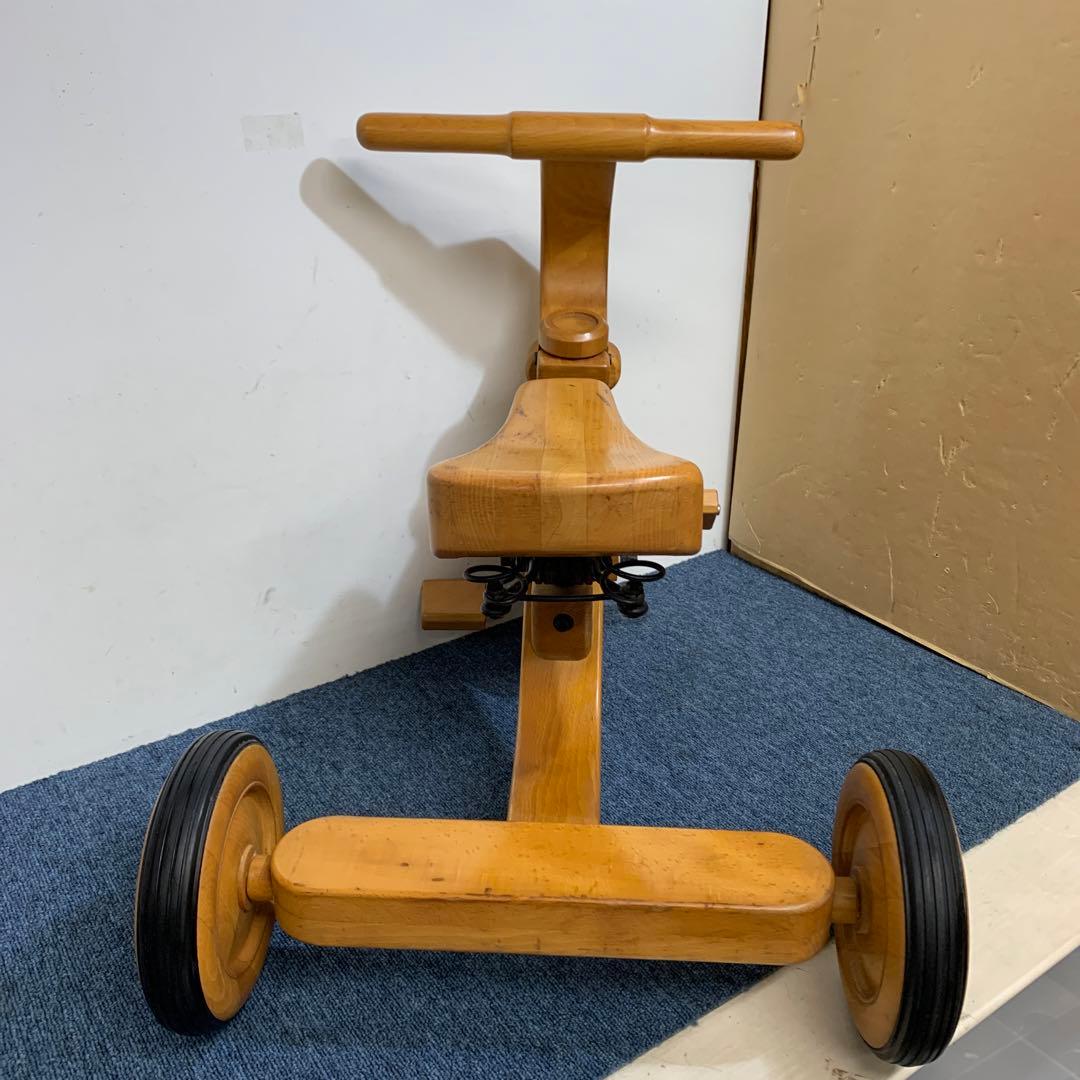 希少 木製 柏木工 KASHIWA幼児用 乗用玩具 三輪車 トライク 希少 木製