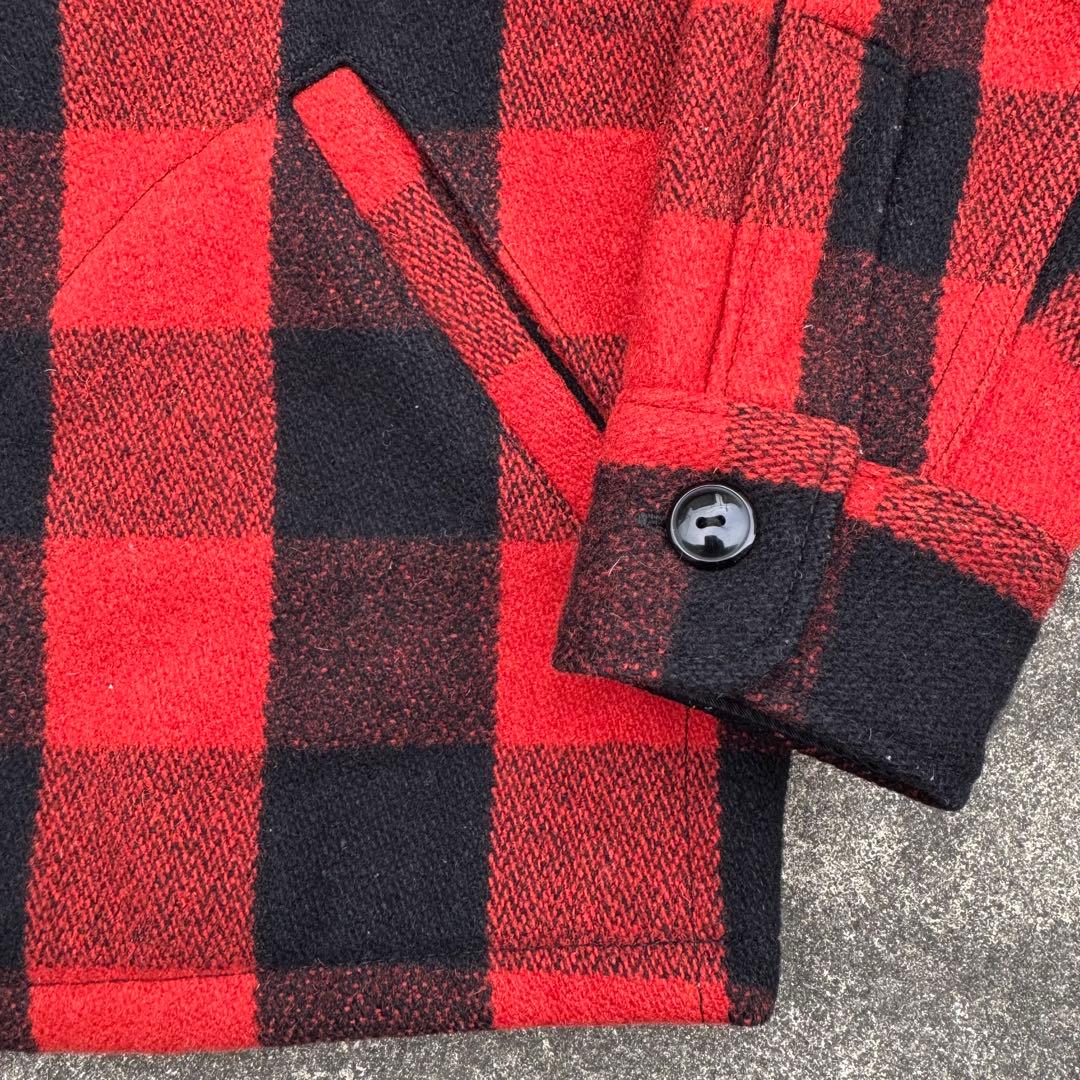 COOTIE クーティー バッファローチェック ウールジャケット 赤黒 M 希少