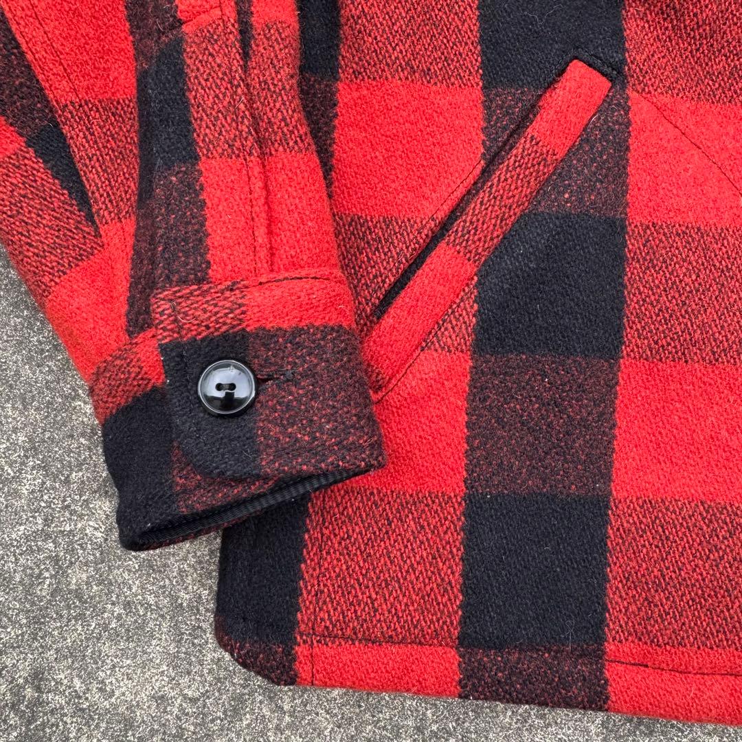 COOTIE クーティー バッファローチェック ウールジャケット 赤黒 M 希少