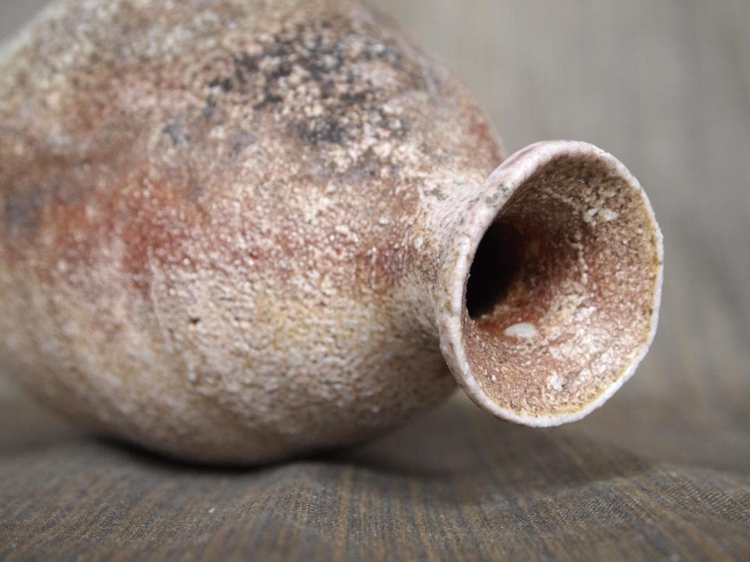 人気作家★山田浩之★信楽【窯変】花入★共箱・布