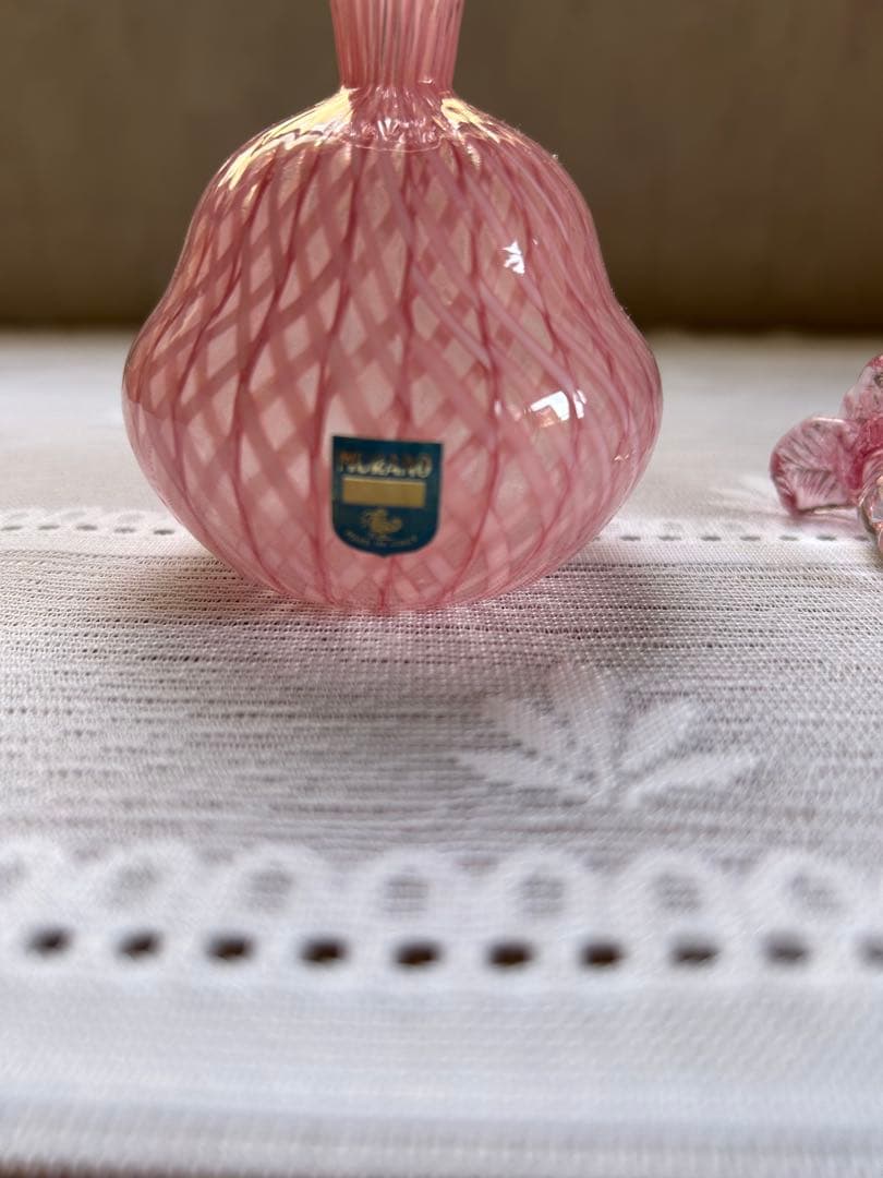 ベネチアングラス ムラーノガラス 香水瓶 ピンクが綺麗