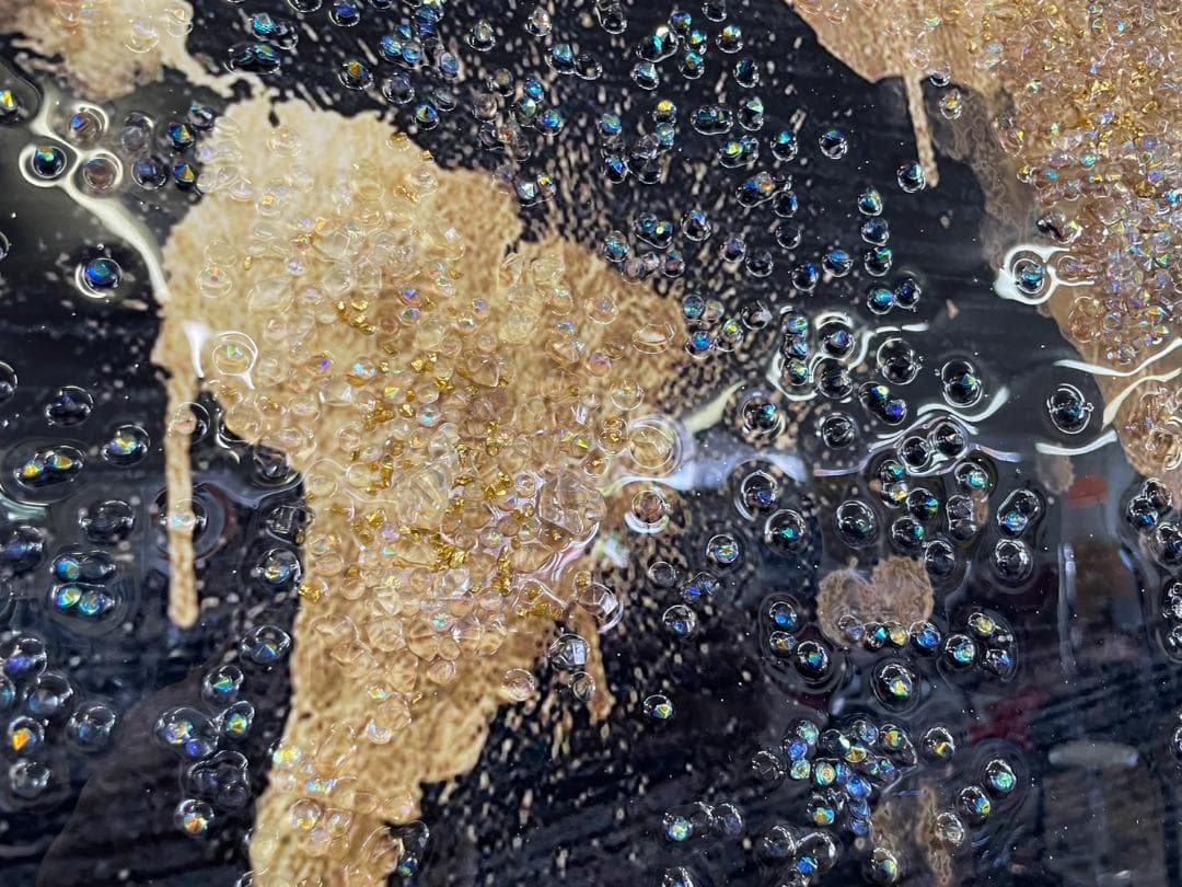 水晶絵世界地図アートパネルクリスタル立体絵画アートパネル壁画