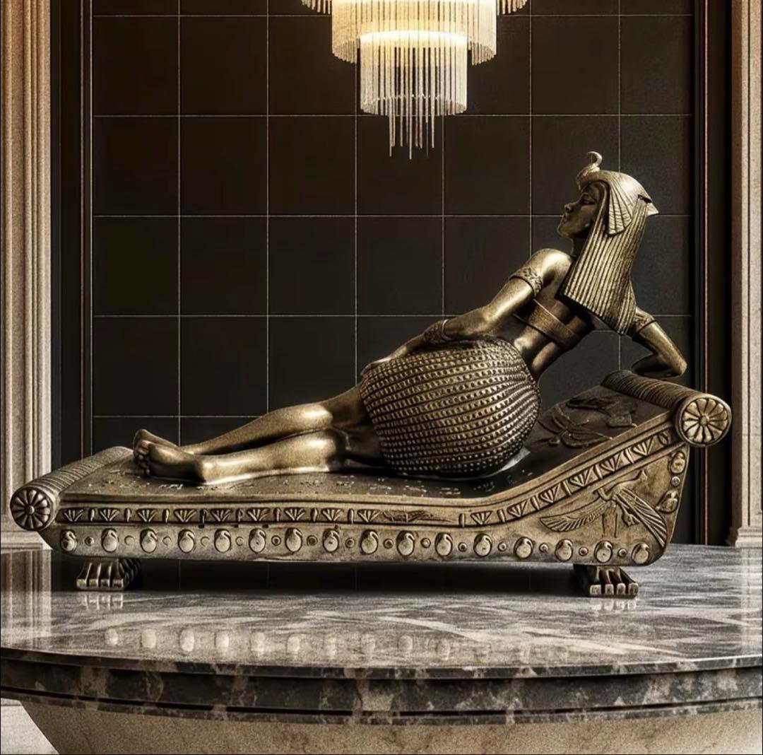 クレオパトラ像 ブロンズ調 エジプト女王 彫刻 オブジェ - メルカリ