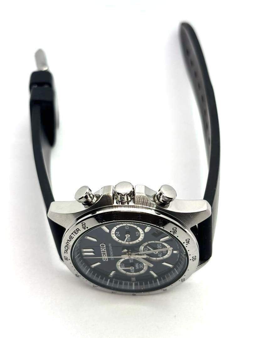 【稼働品】SEIKOセイコー　クロノグラフ　メンズ腕時計