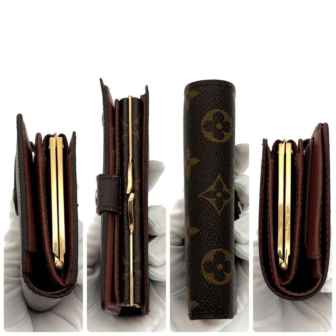 ルイヴィトン 折財布 がま口財布 モノグラム ヴィエノワ 茶 ブラウン 2160