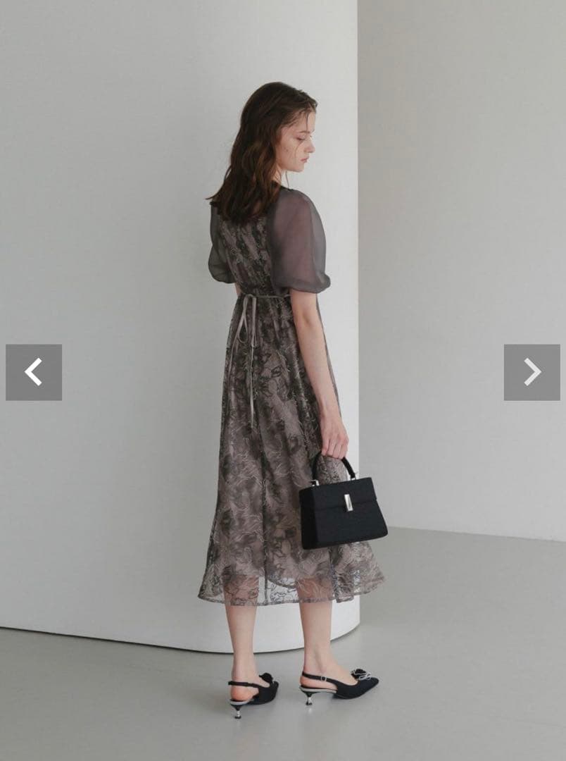 【Dorry Doll】ニュアンスフラワーレースドレス