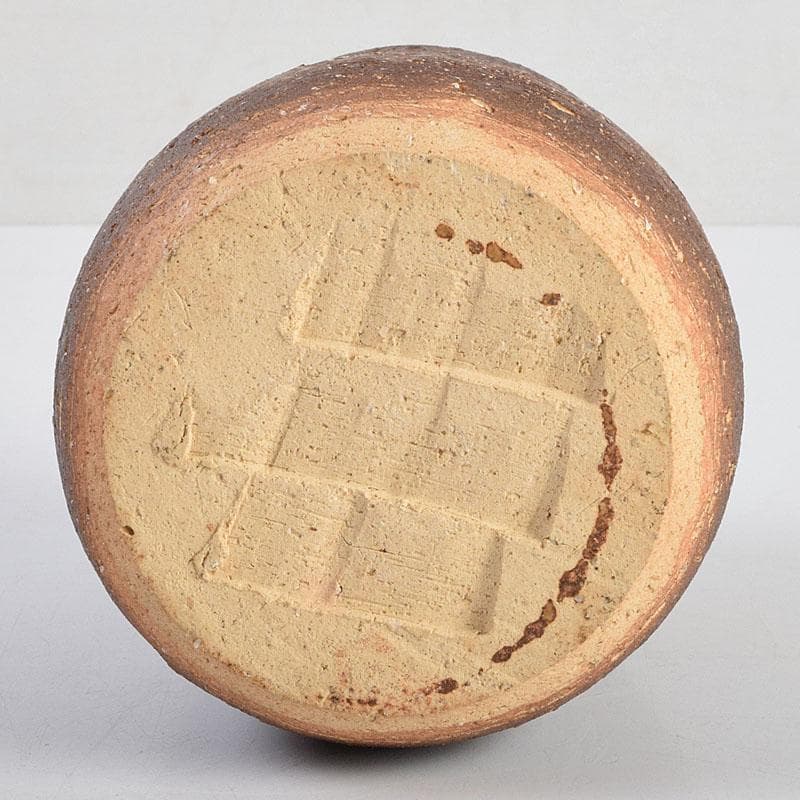 備前焼　金重道明造　伊部　擂茶花入　共箱　C　8913