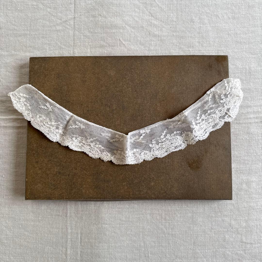 N-82フランスアンティークレース チュールレース 刺繍 - メルカリ