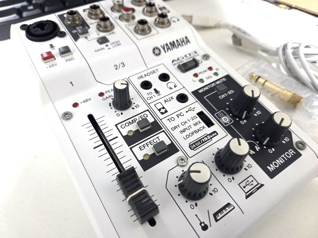 フォン変換アダプタ付き！】YAMAHA AG03 オーディオインターフェイス