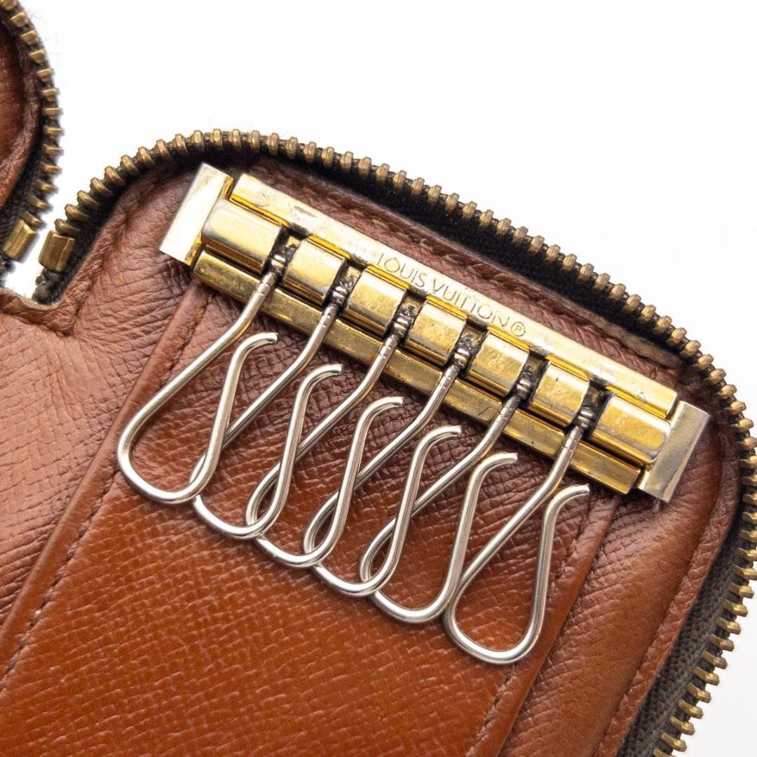 極美品】ルイヴィトン ポシェット6クレ モノグラム キーケース 茶色