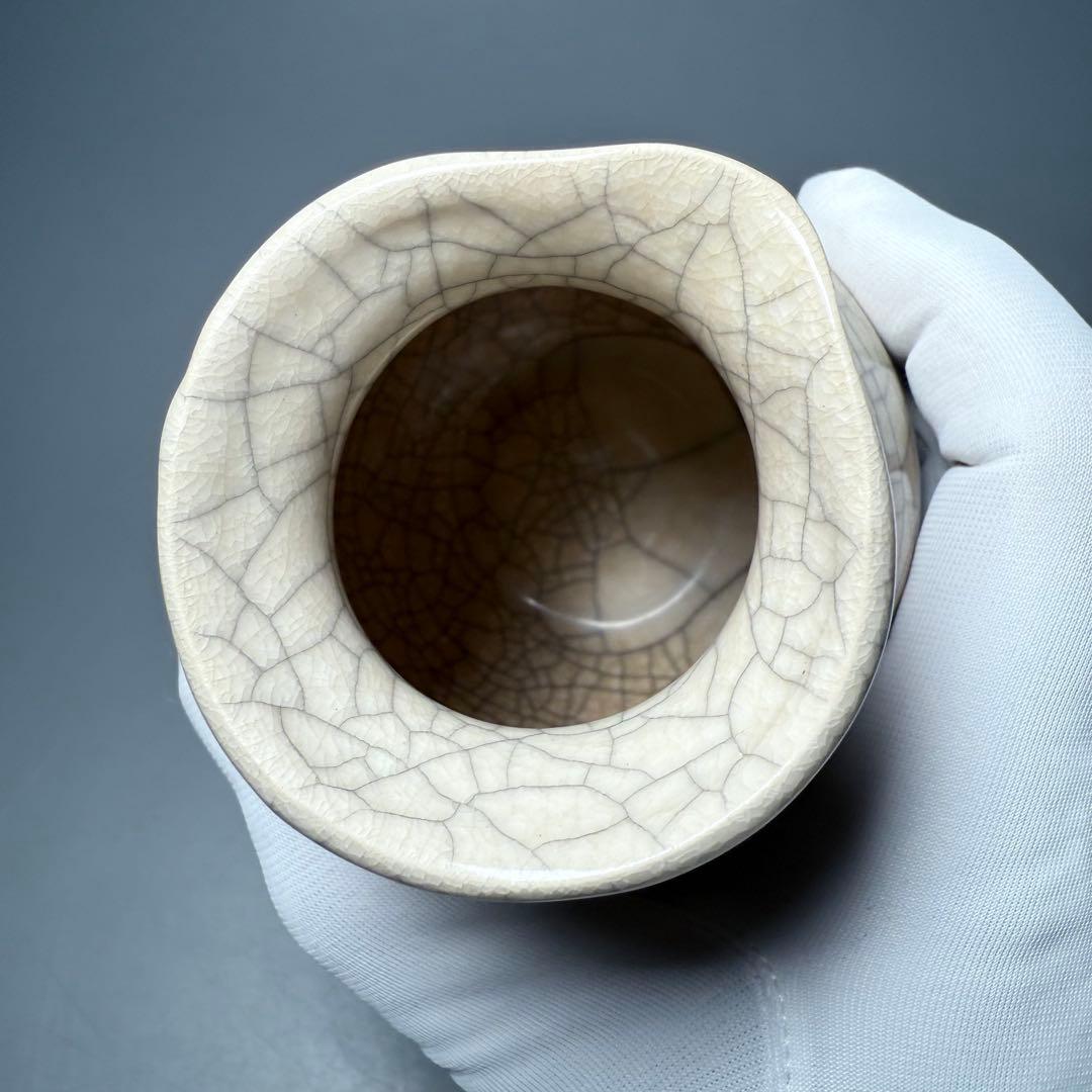 中国美術　宋代　哥窯　唐物　中国古玩　古美術　美しい貫入　11.6cm