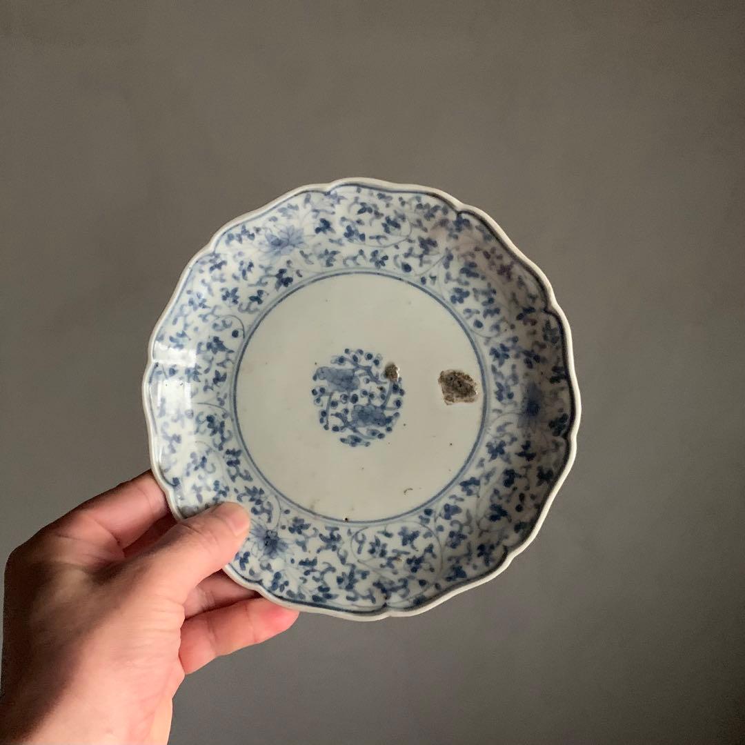 Yahoo!オークション - (翔)古伊万里 染付 柿右衛門 藍柿右衛門 江戸中