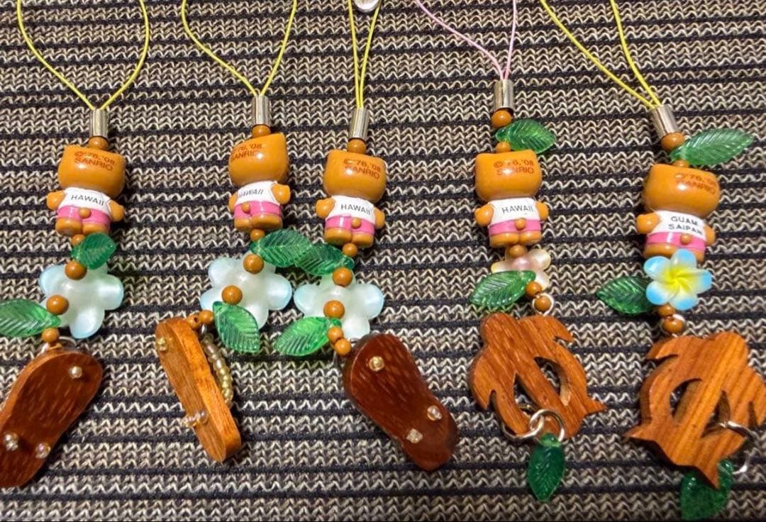 ご当地　日焼け海亀サンダルキテイkitty 根付けストラップ ABCstore