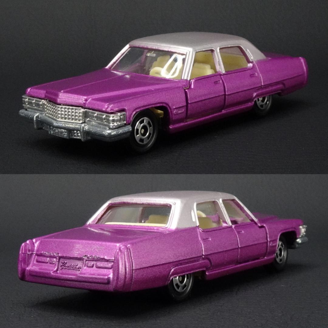★トミカ 青箱 F2　日本製　キャデラック　フリートウッド ブローアム　紫×銀