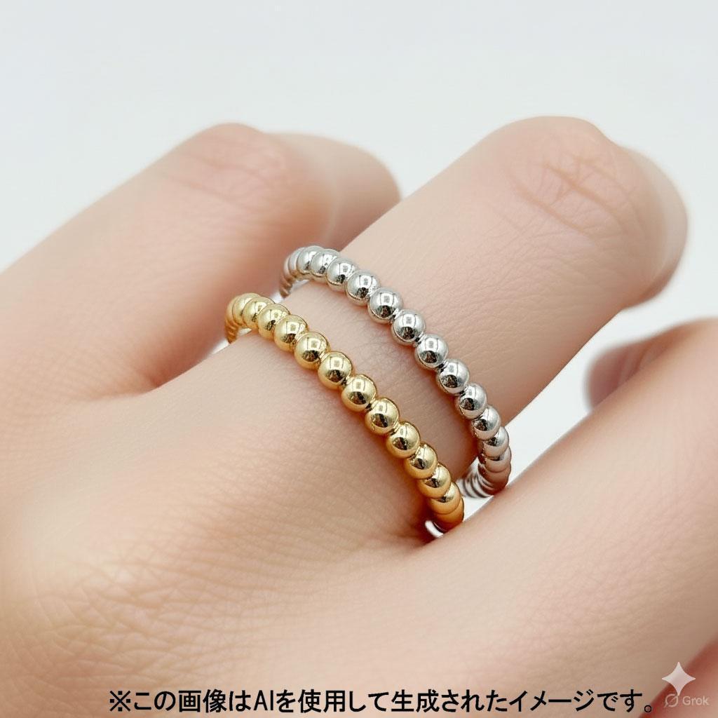 【美品】ヴァンクリーフ&アーペル ペルレ リング 指輪 55 スモール 3M56