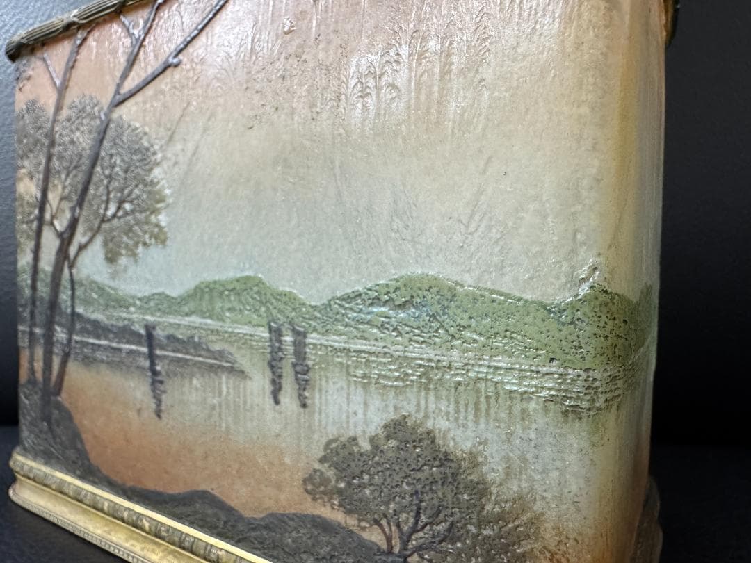 工芸品】ルグラ Legras フラワーベース 「湖畔」 工芸品】ルグラ