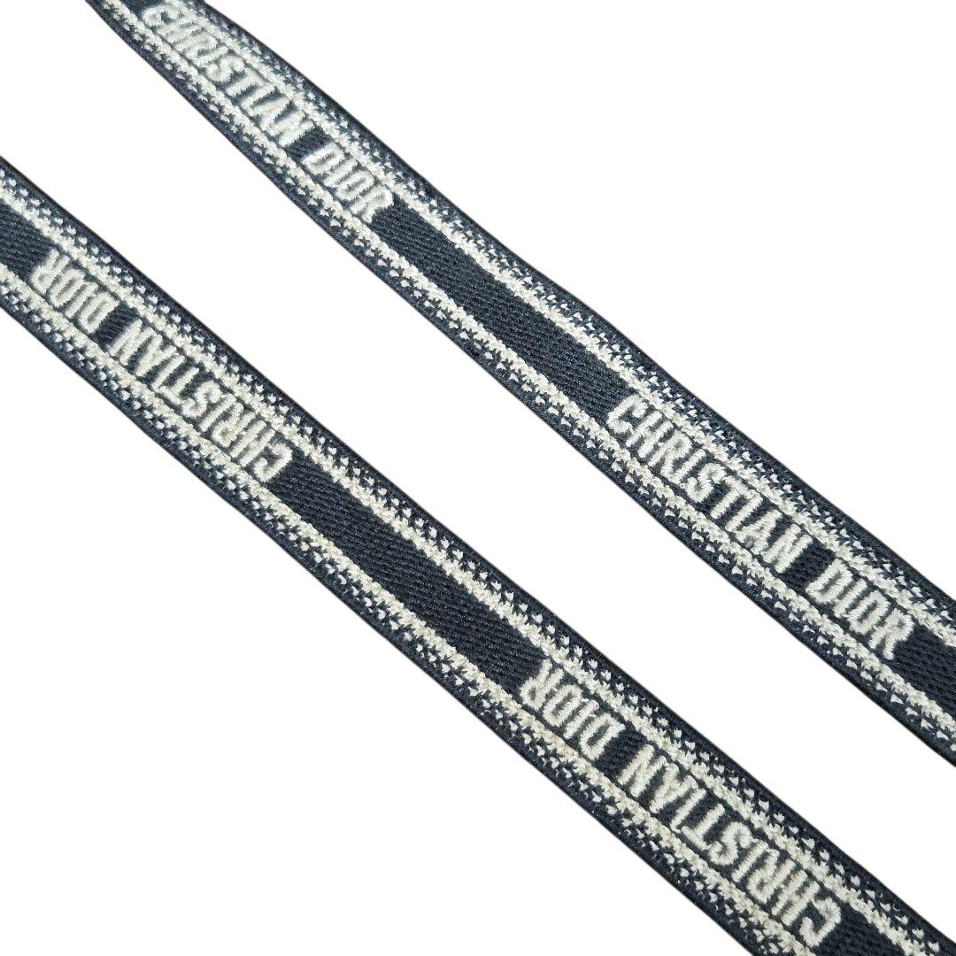 ディオール マイクロ ショルダー ストラップ エンブロイダリー キャンバス 黒