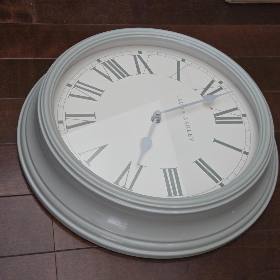 ローラアシュレイ 壁掛け時計 グレー 35cm