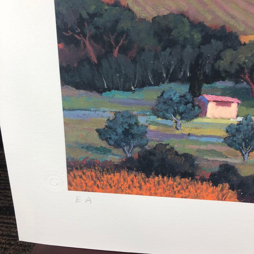 ペッサーニ 「トスカーナの夕映え」 版画(ジクレー) シート 額縁無し