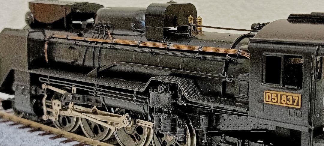 HOゲージ アダチ Ｄ51重装備蒸気機関車、メンテナンス済