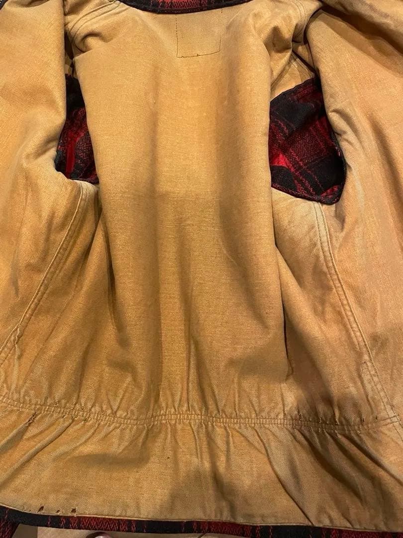 60s〜70s ウールハンティングジャケット　赤黒　vintage