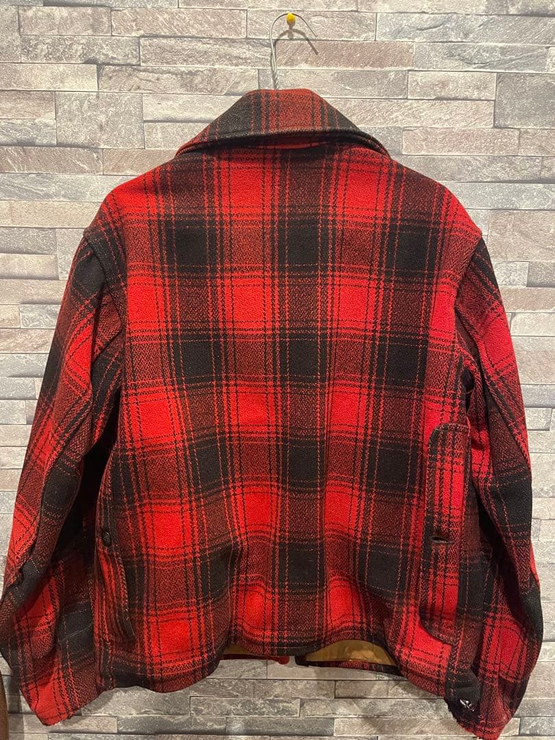 60s〜70s ウールハンティングジャケット　赤黒　vintage