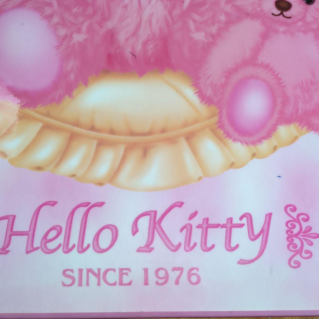 レア　ハローキティ　折りたたみテーブル　テディベア柄