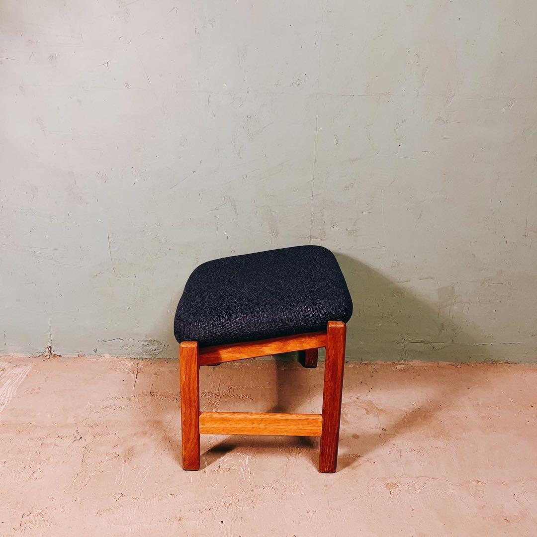 デンマーク　オーク材　Hong Stolenfabrik オットマン　北欧家具