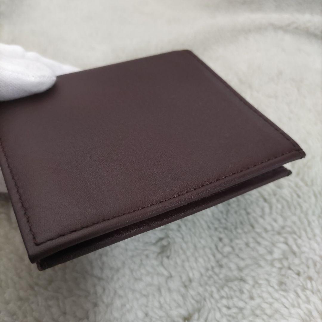 皇居 皇室 限定 折り財布 こげ茶 本革