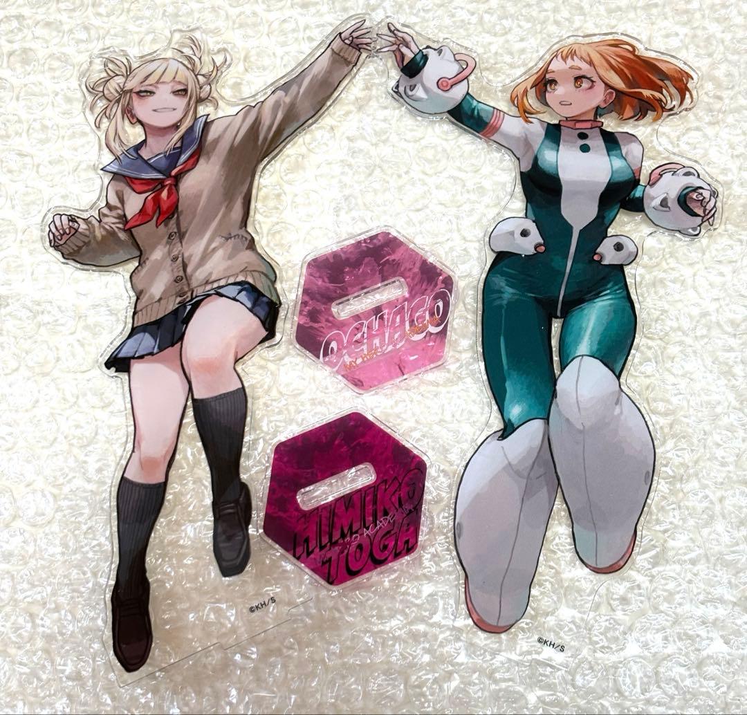 ヒロアカ 原画展 アクリルMEGAフィギュア W ウラビティ＆トガヒミコ