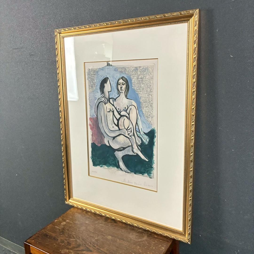 美品 パブロ・ピカソ「男と女」リトグラフ サイン・認定書有 マリーナコレクション