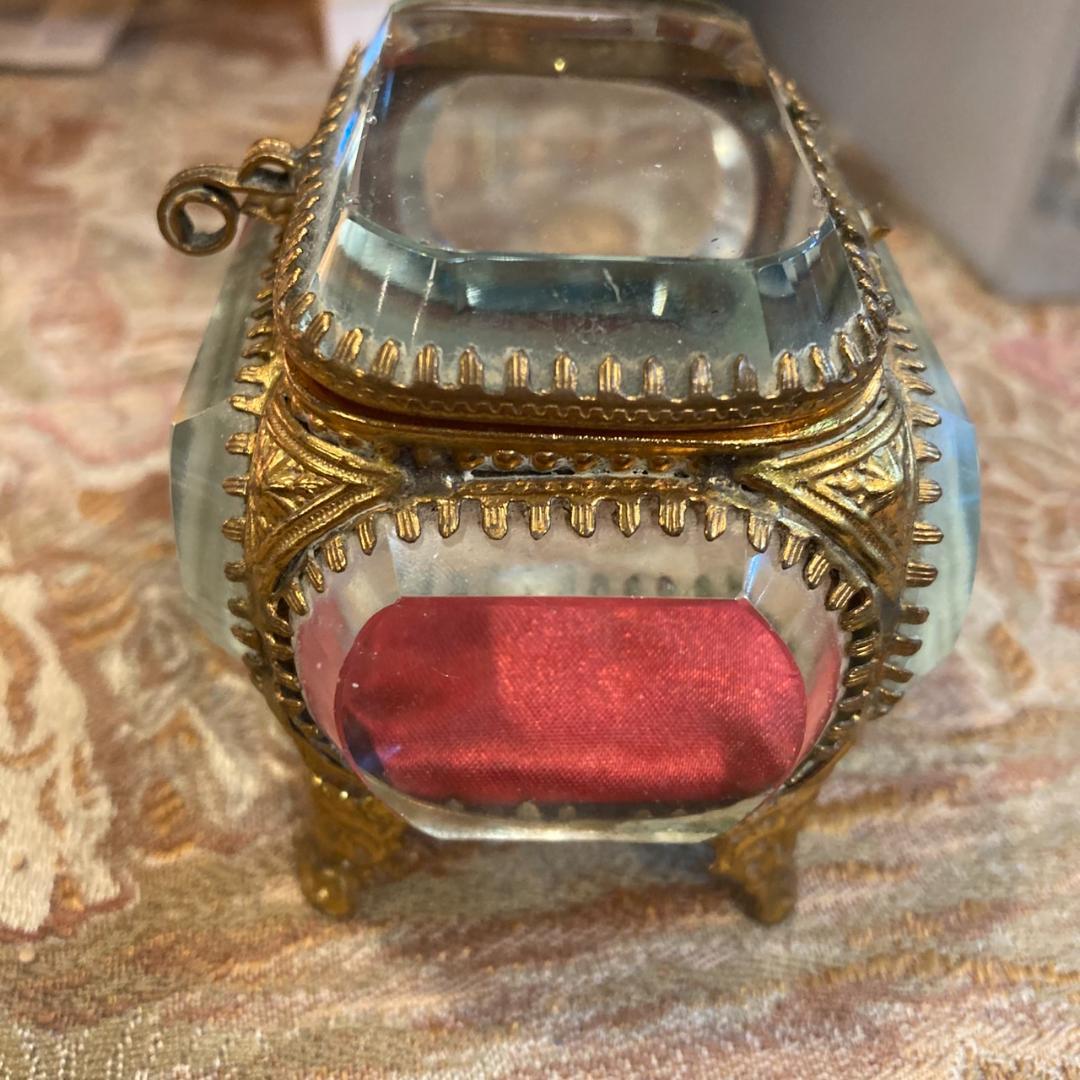 ベベルガラスジュエリーケース ジュエリーボックス フランス