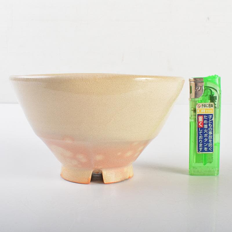 萩焼 旭雲山 松延窯 金子松延作 茶碗 宗左（而妙斎）極め箱 M R6900 萩