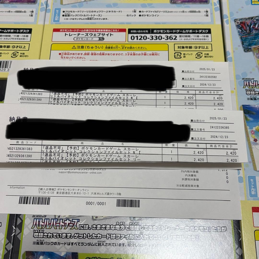 【初回生産版】ポケモンカードゲーム　ファイルセット　リーリエ3個　N2個セット