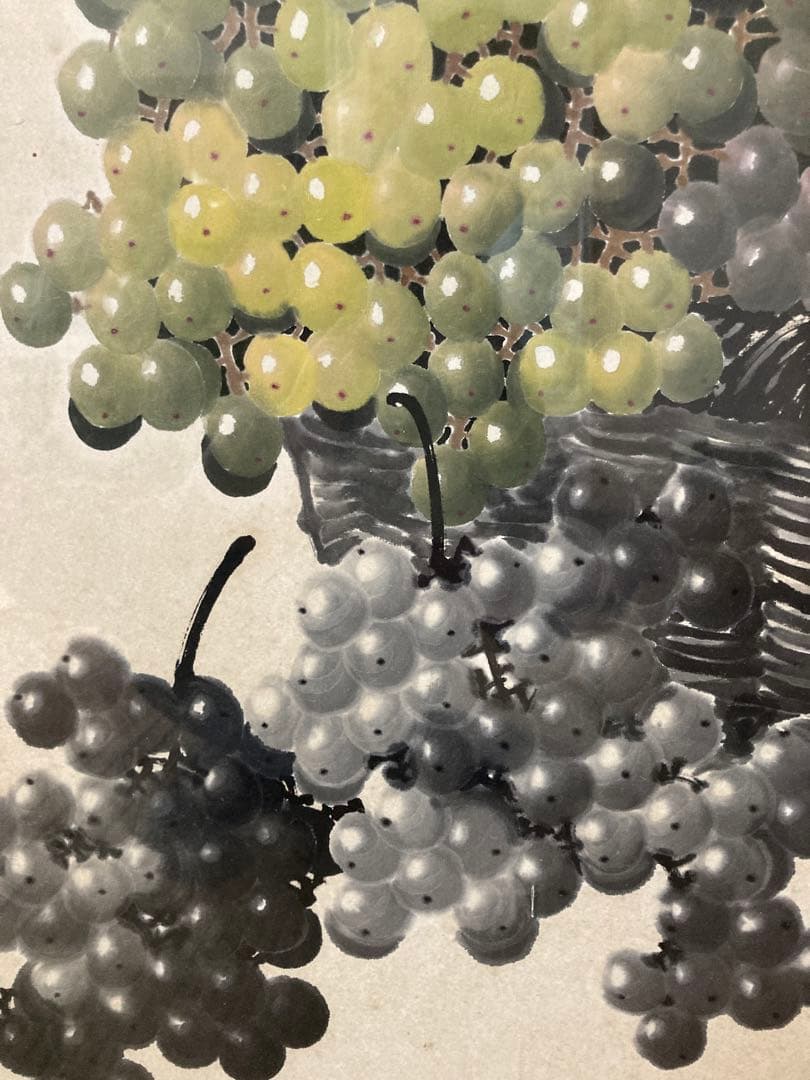 絵画 蘇葆楨 墨葡萄 水墨画 額装 中国美術 骨董品 美術品