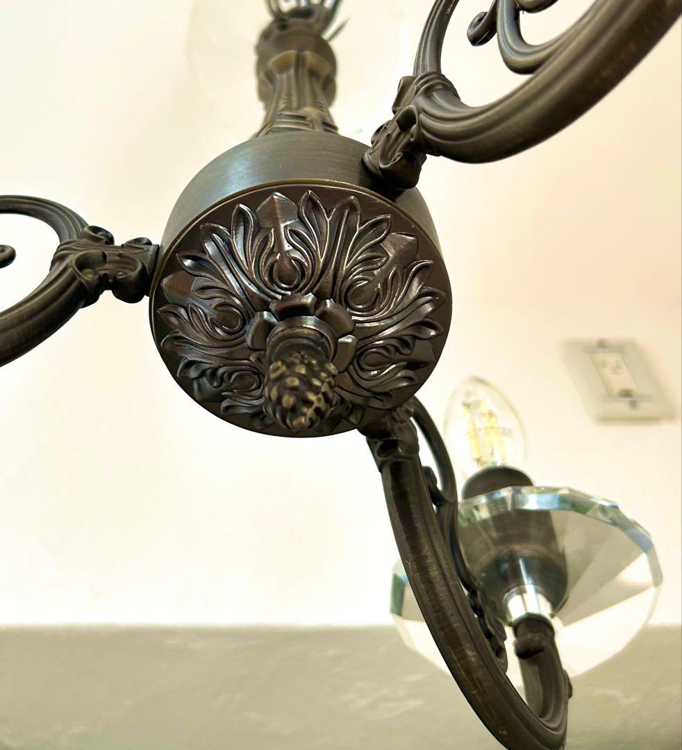 真鍮)シャンデリア 3灯 クラシックデザイン(handle)