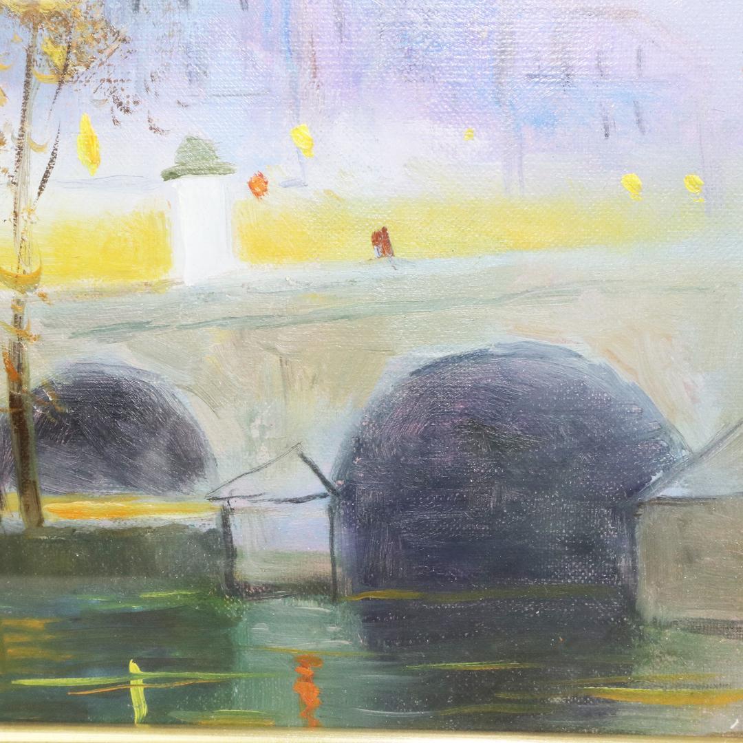 星空のセーヌ川 油絵 二口正和 油彩画 F4号 - メルカリ